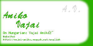 aniko vajai business card